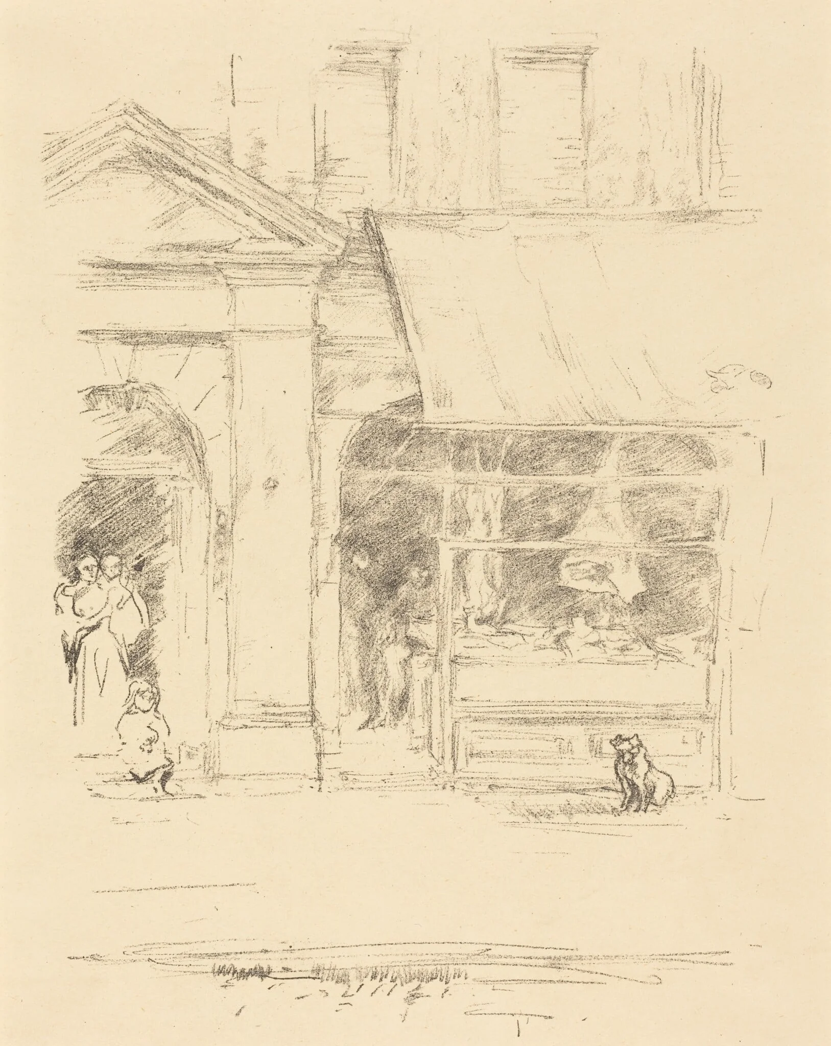 The Butcher's Dog, by James McNeill Whistler, ink, 1896