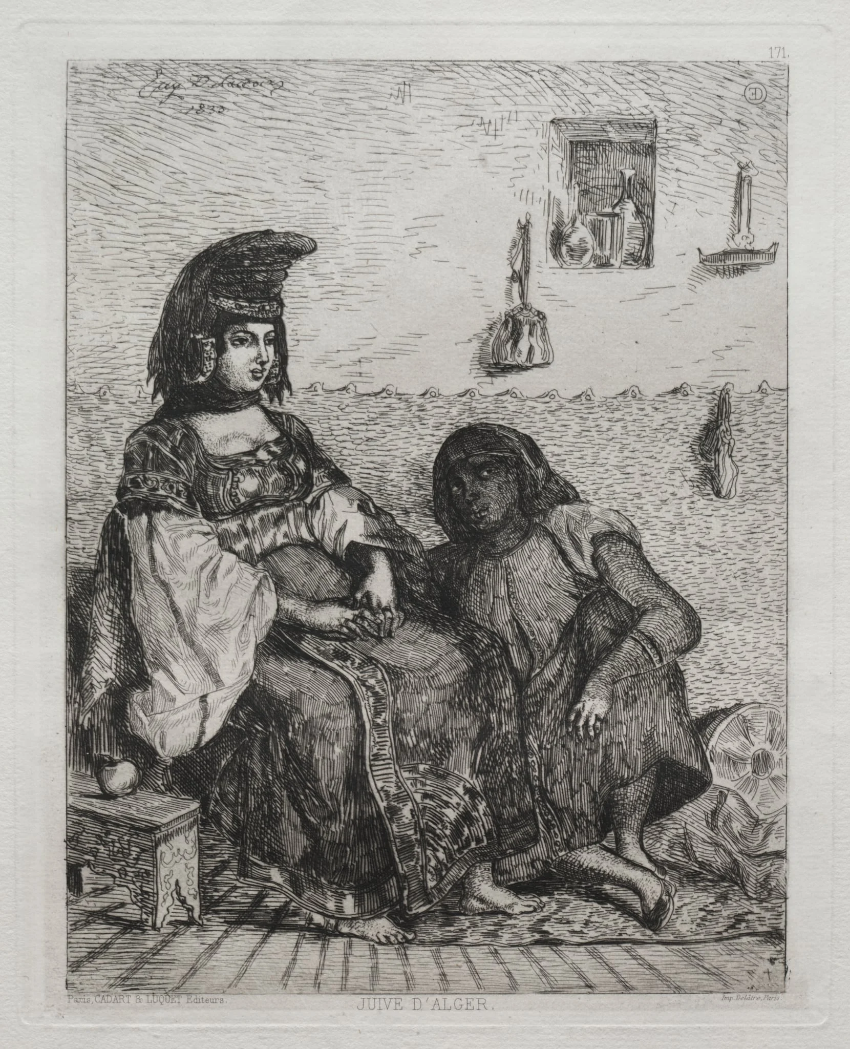 Jewish Woman of Algiers, by Eugène Delacroix, 1833