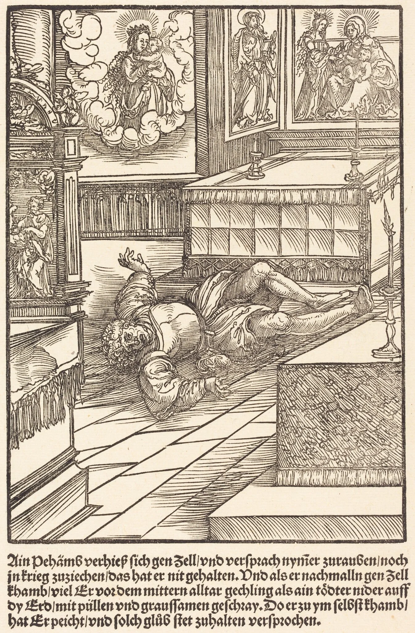 Ain Pehamss verheiss sich gen Zell ..., by Master of the Miracles of Mariazell, ink, 1503