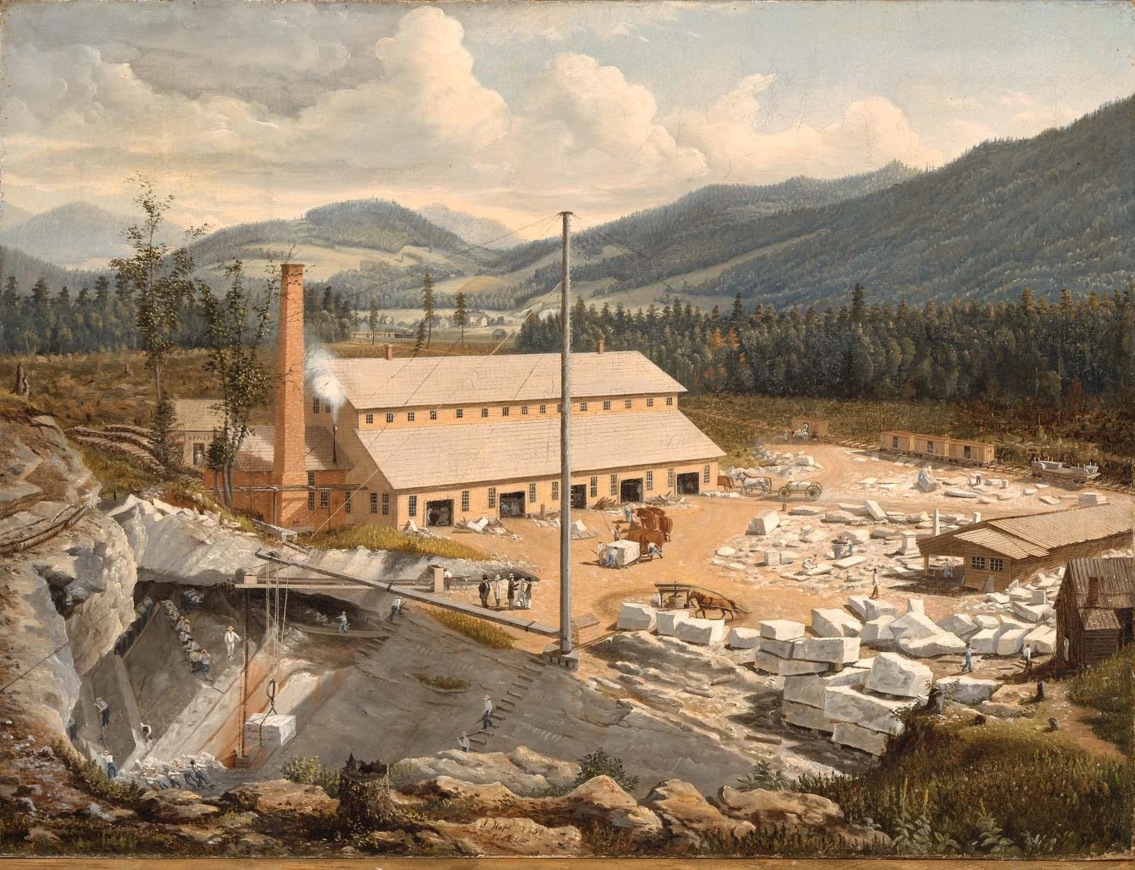 A Marble Quarry, by James Hope, oil, 1851