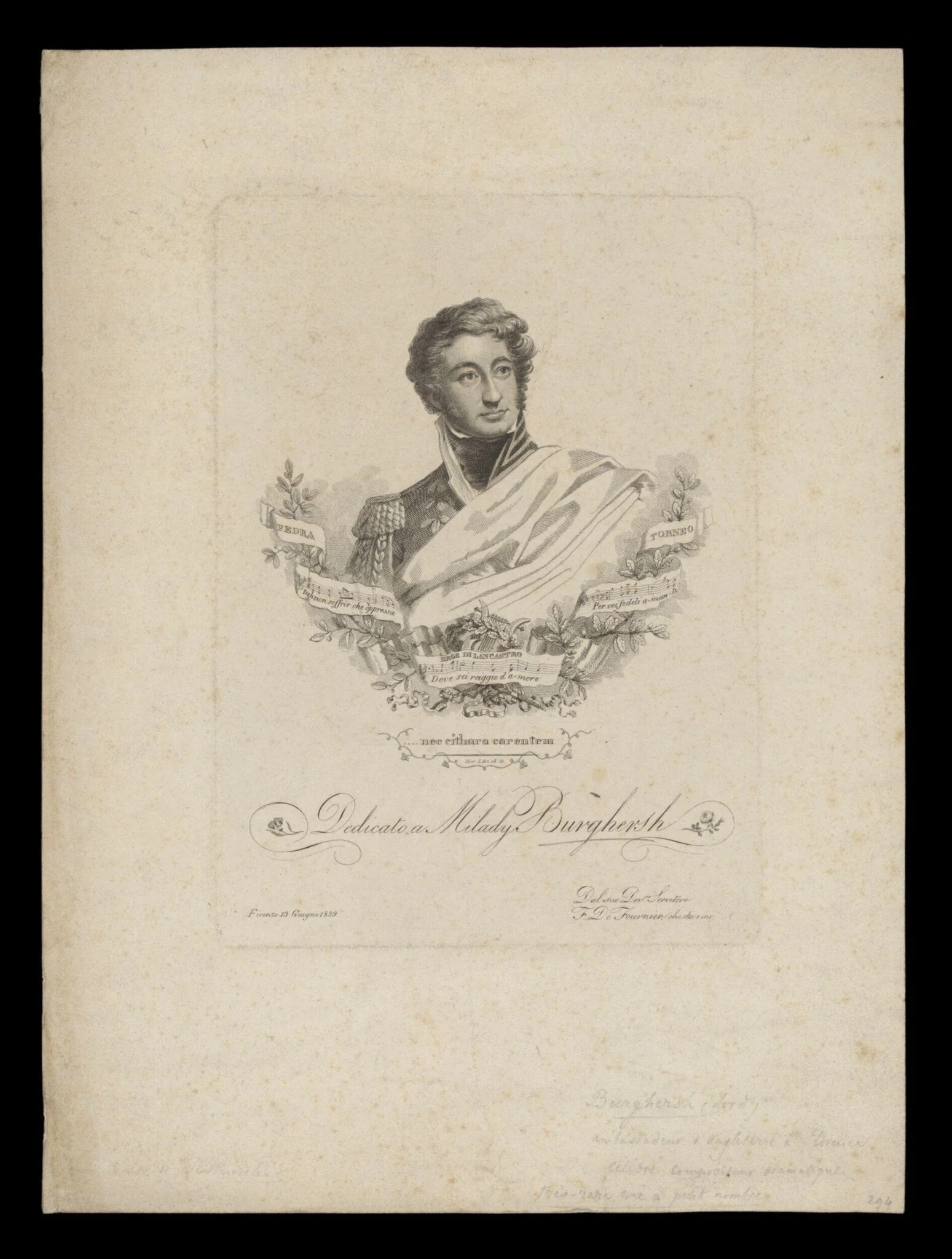 H Beard Print Collection, by F. de Fournier, 1829