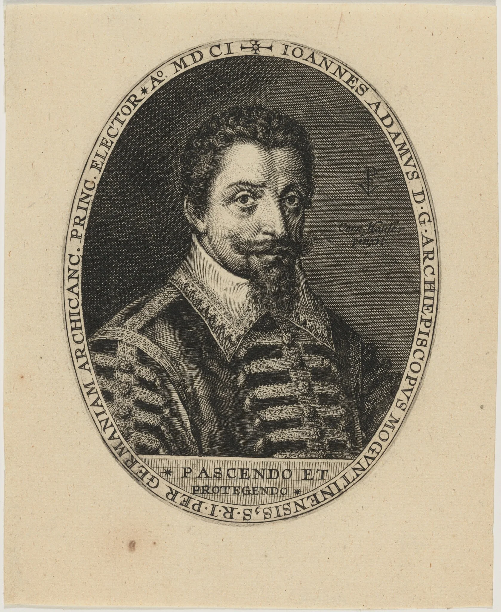 Joannes Adams, by Crispijn van de Passe I, ink, 1601