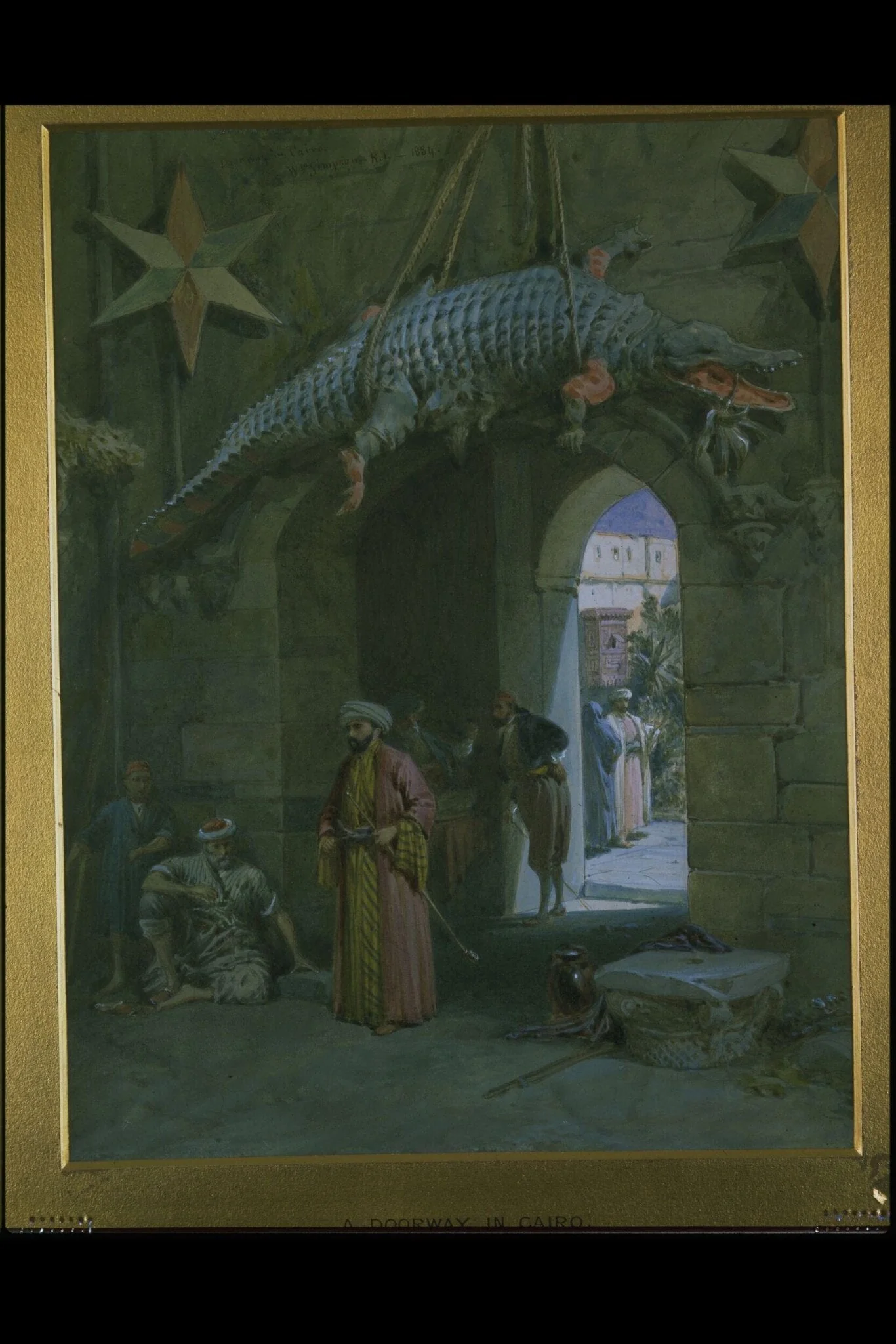 A Doorway in Cairo, by William R.I. F.R.G.S. Simpson, watercolor, 1884