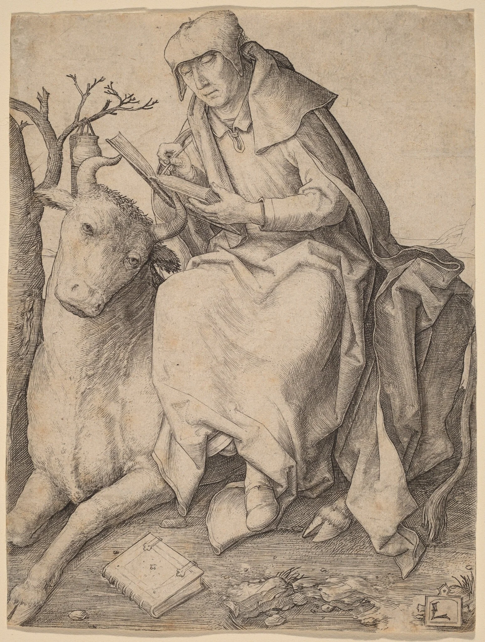 Saint Luke, by Lucas van Leyden, ink, 1508