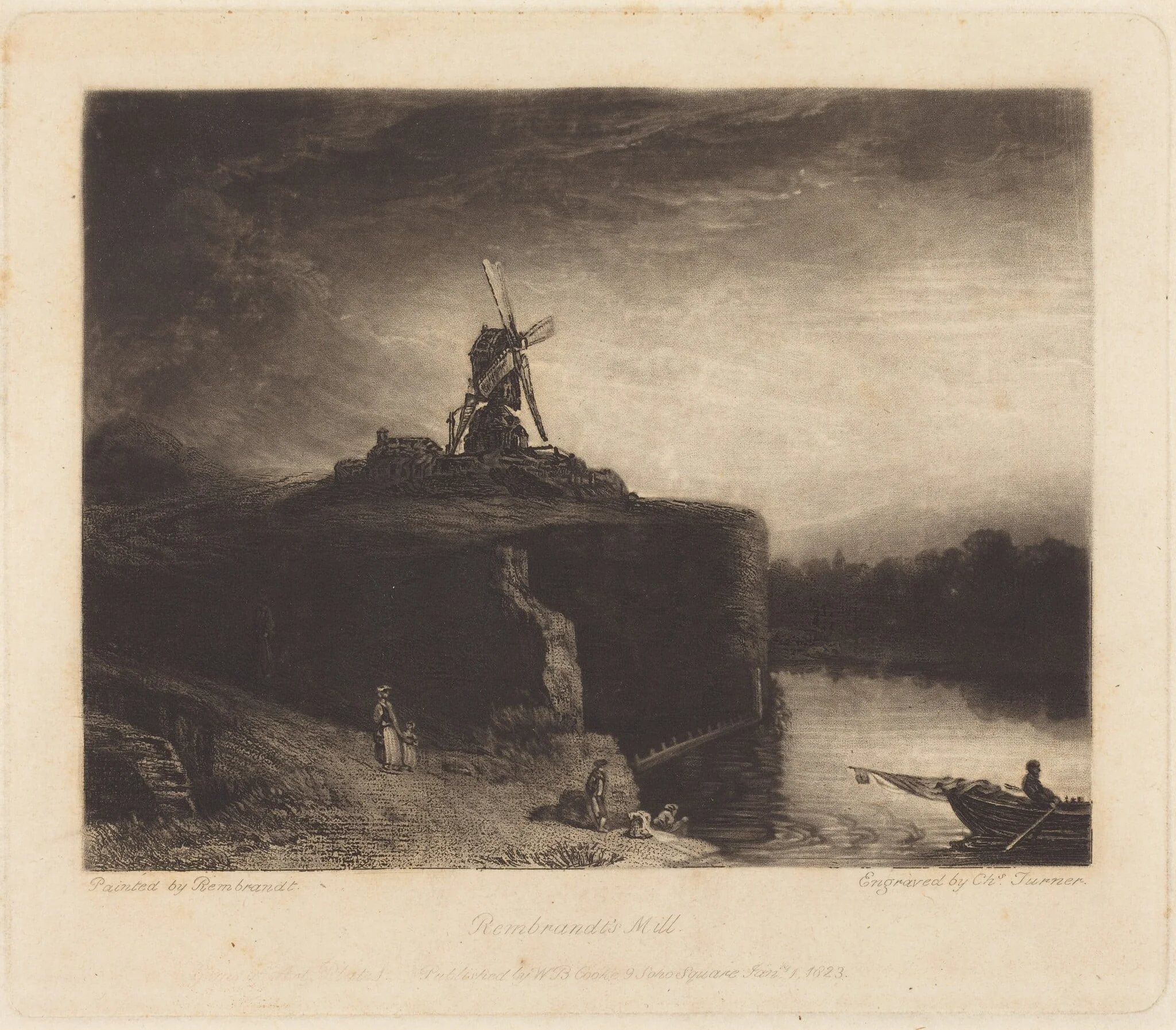 The Mill, by Charles Turner, ink, 1823