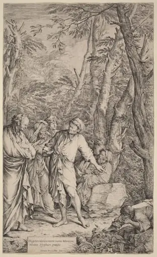 Diogenes Casting away his Bowl