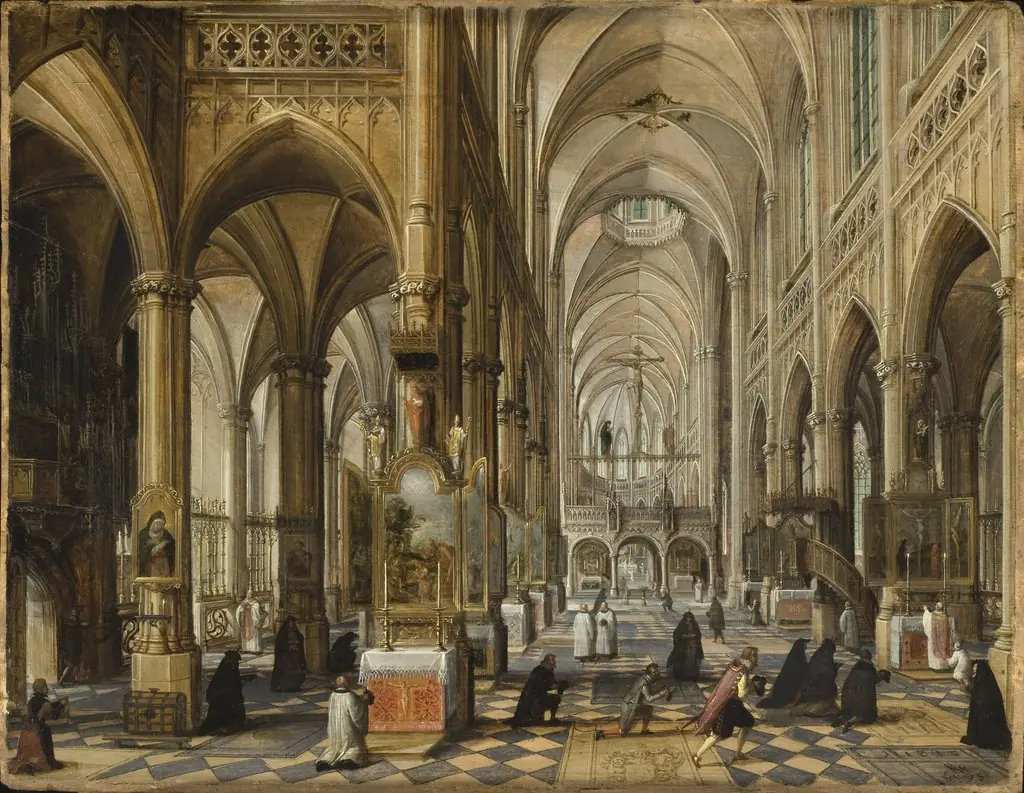 Interior of a Gothic Cathedral