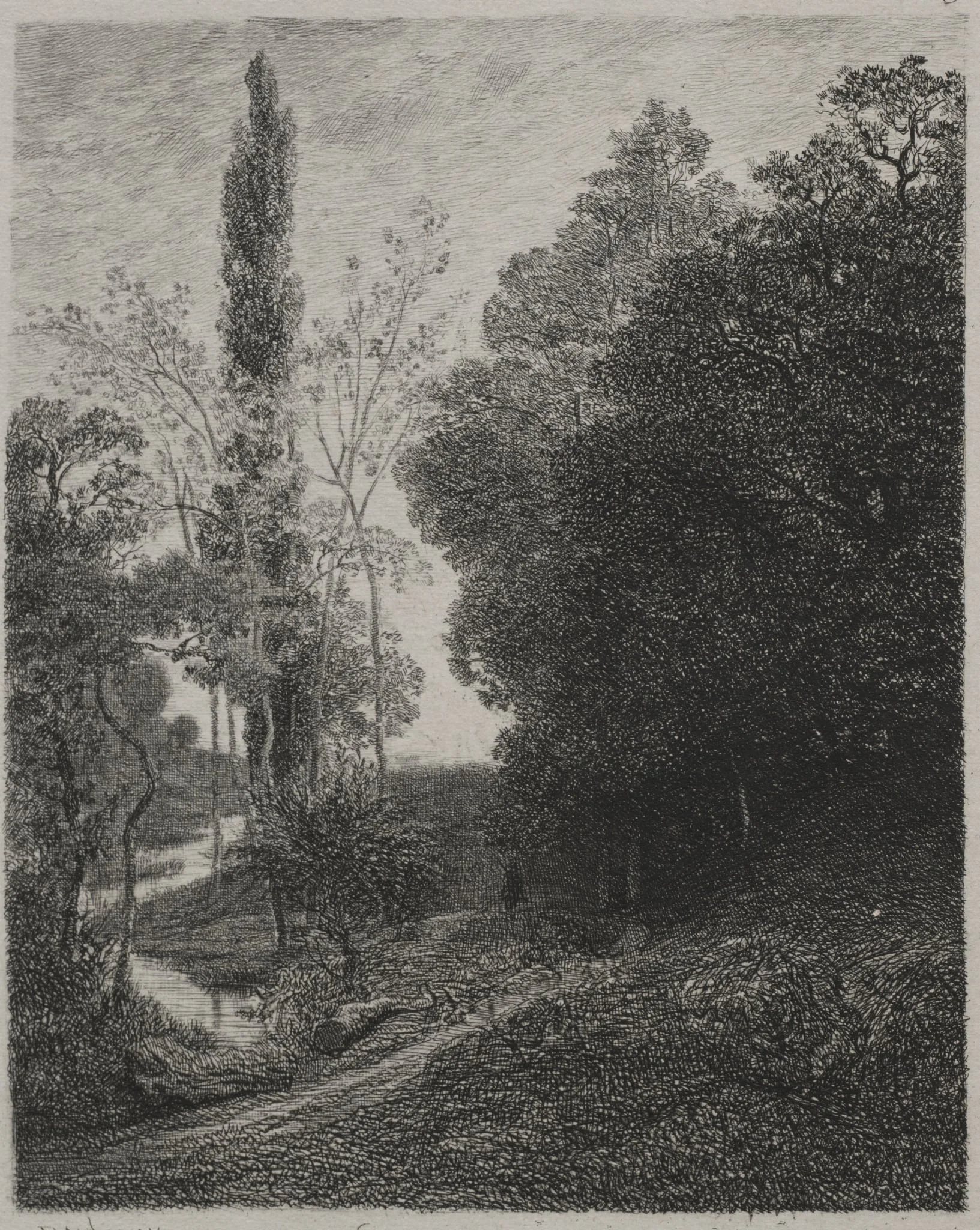 Banks of the River Cousin, by Charles François Daubigny, 1850