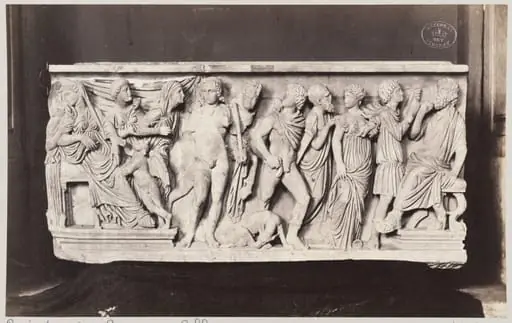 Marble Sarcophagus showing the story of Phaedra and Hippolytus