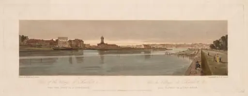 A Selection of Twenty of the Most Picturesque Views in Paris: View of the Village of Chaillot, &c Taken from Pont de la Concorde