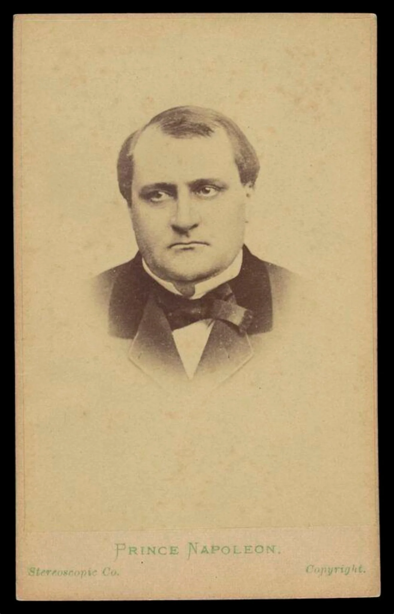 A portrait of 'Prince Napoleon', by London Stereoscopic and Photographic Company, photographic, 1870