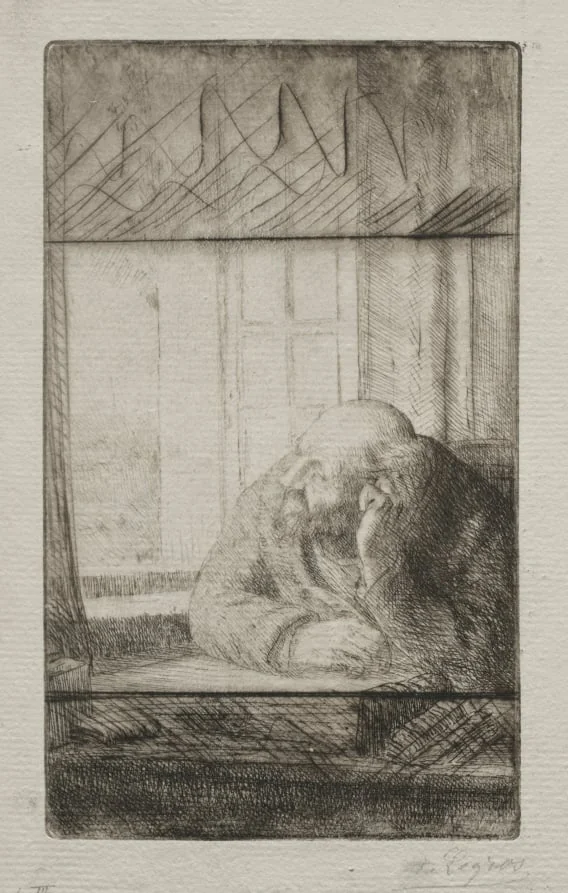Evening at the Window, by Alphonse Legros, 1884