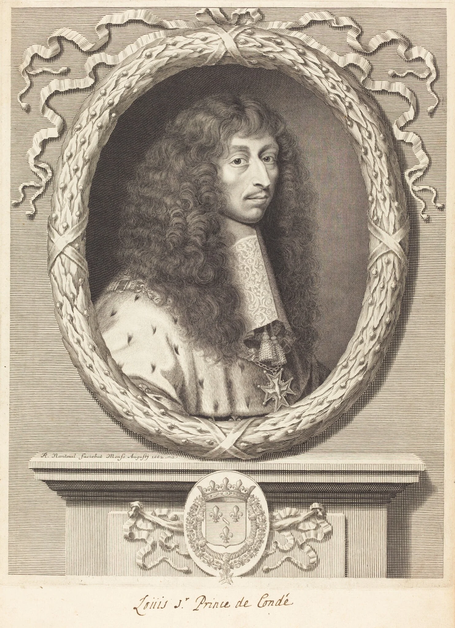 Louis II, Prince de Conde, by Robert Nanteuil, ink, 1662