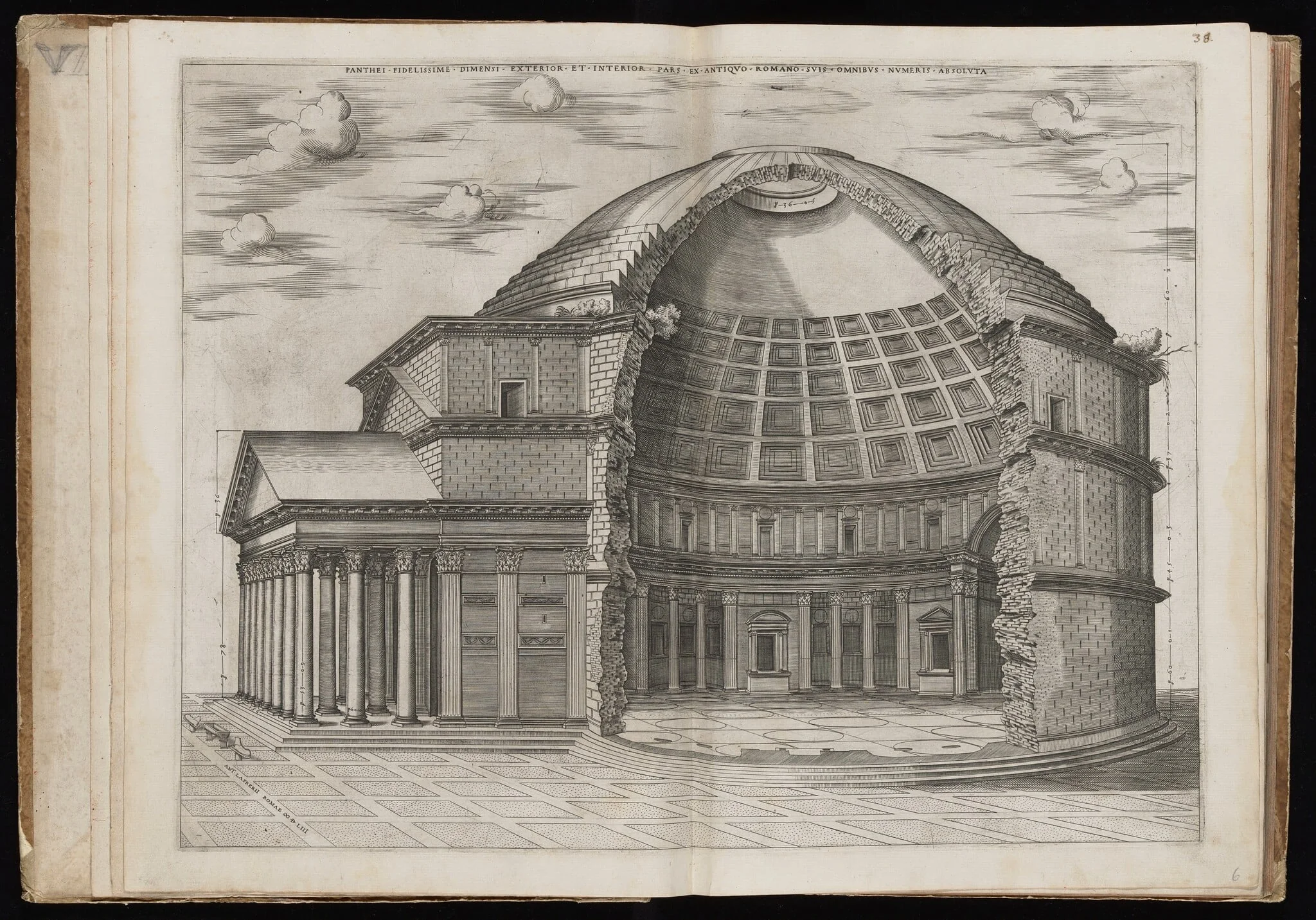 The Pantheon, by Italian 16th Century, ink, 1553