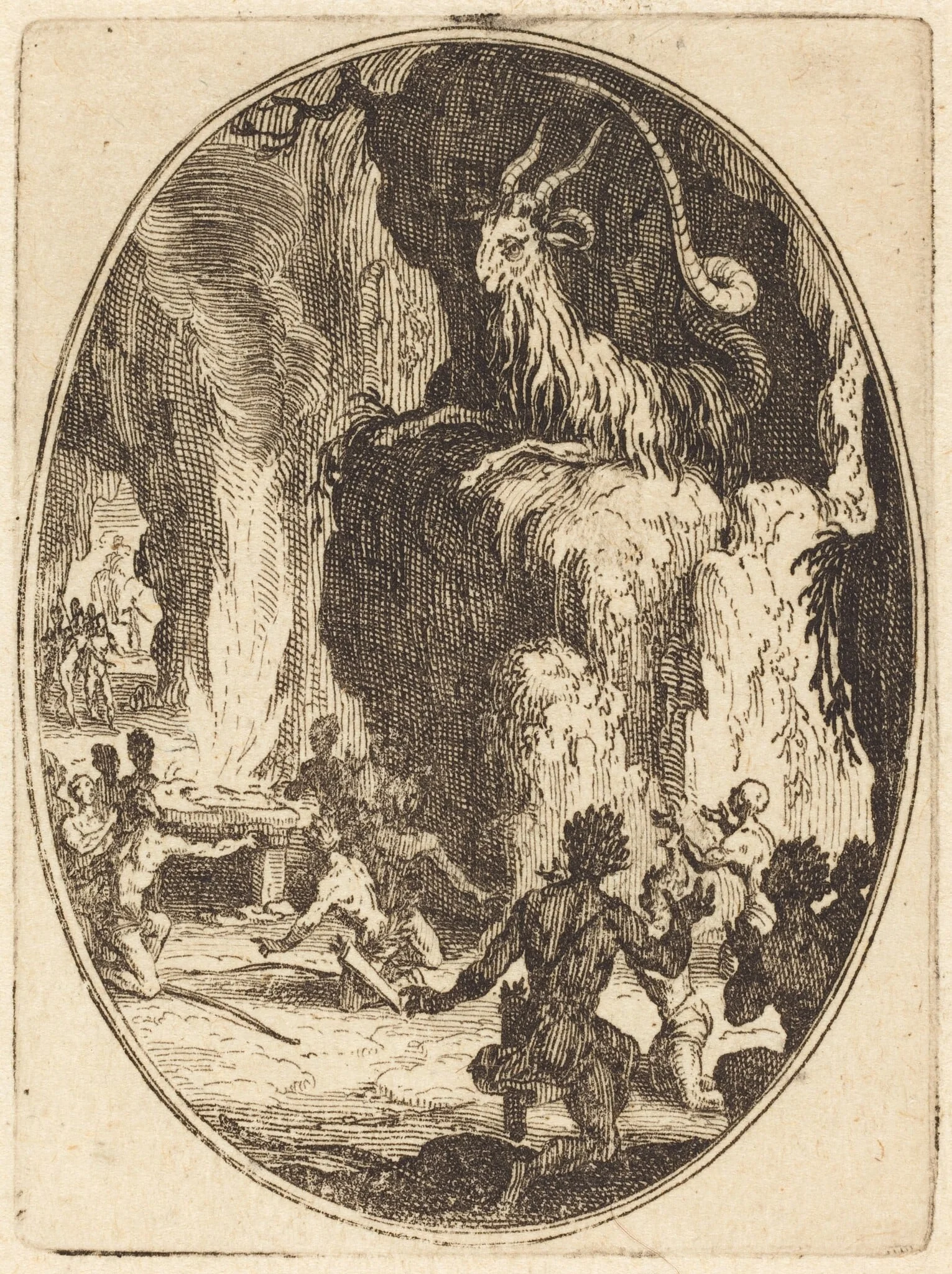 The Cult of the Demon, by Jacques Callot, ink, 1627