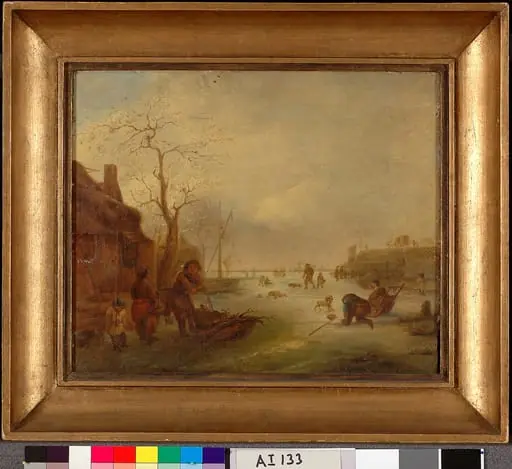 Luistelijoita Hollannissa, kopio Isaac van Ostaden mukaan