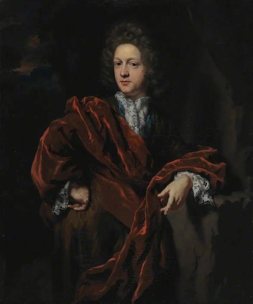 Portrait of a gentleman in a red cloak