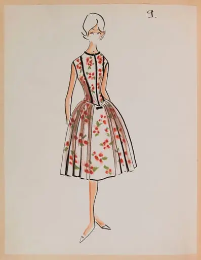 Robe blanche à motif floral