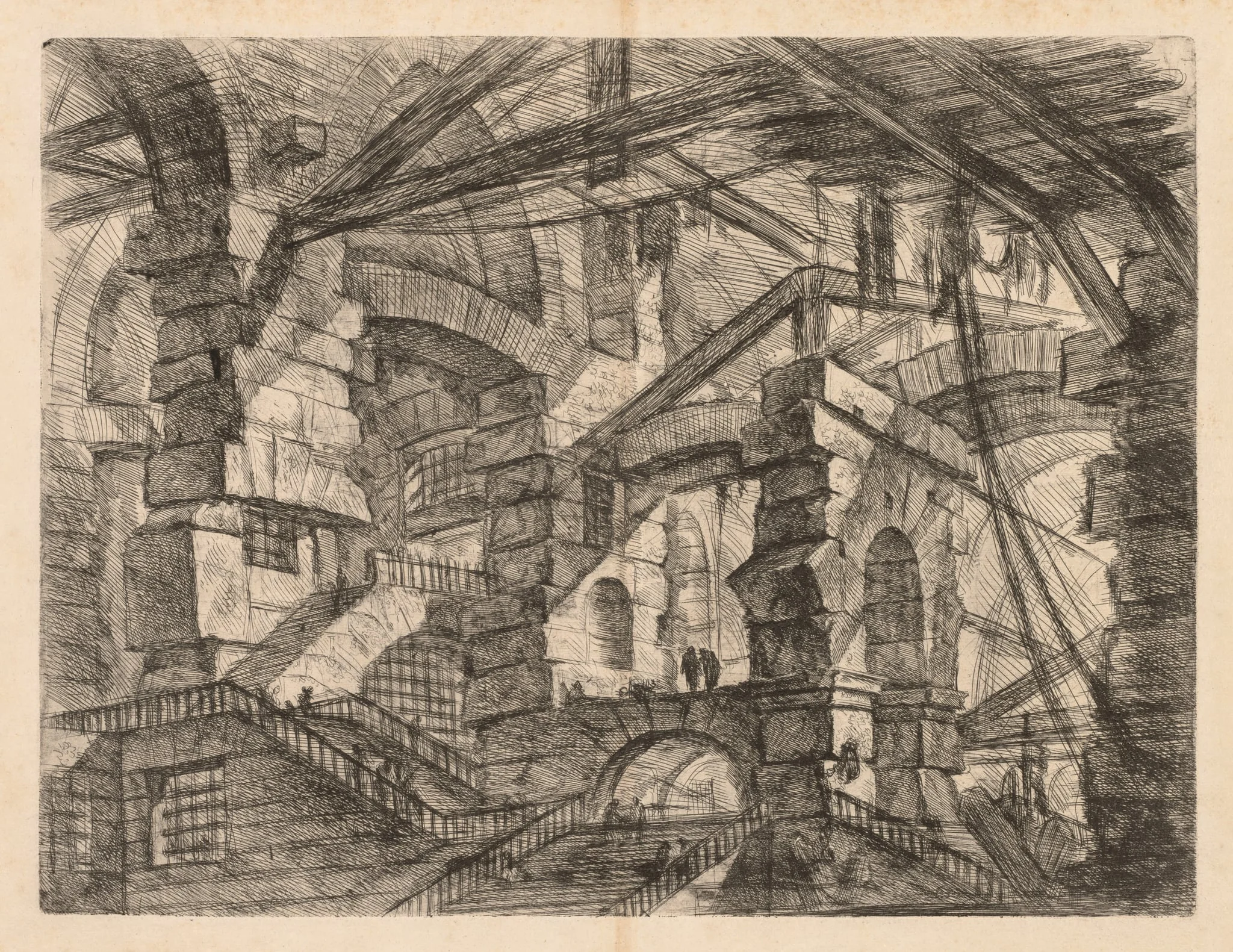 The Prisons:  A Perspective of Colonnades with Zig-Zag Staircase