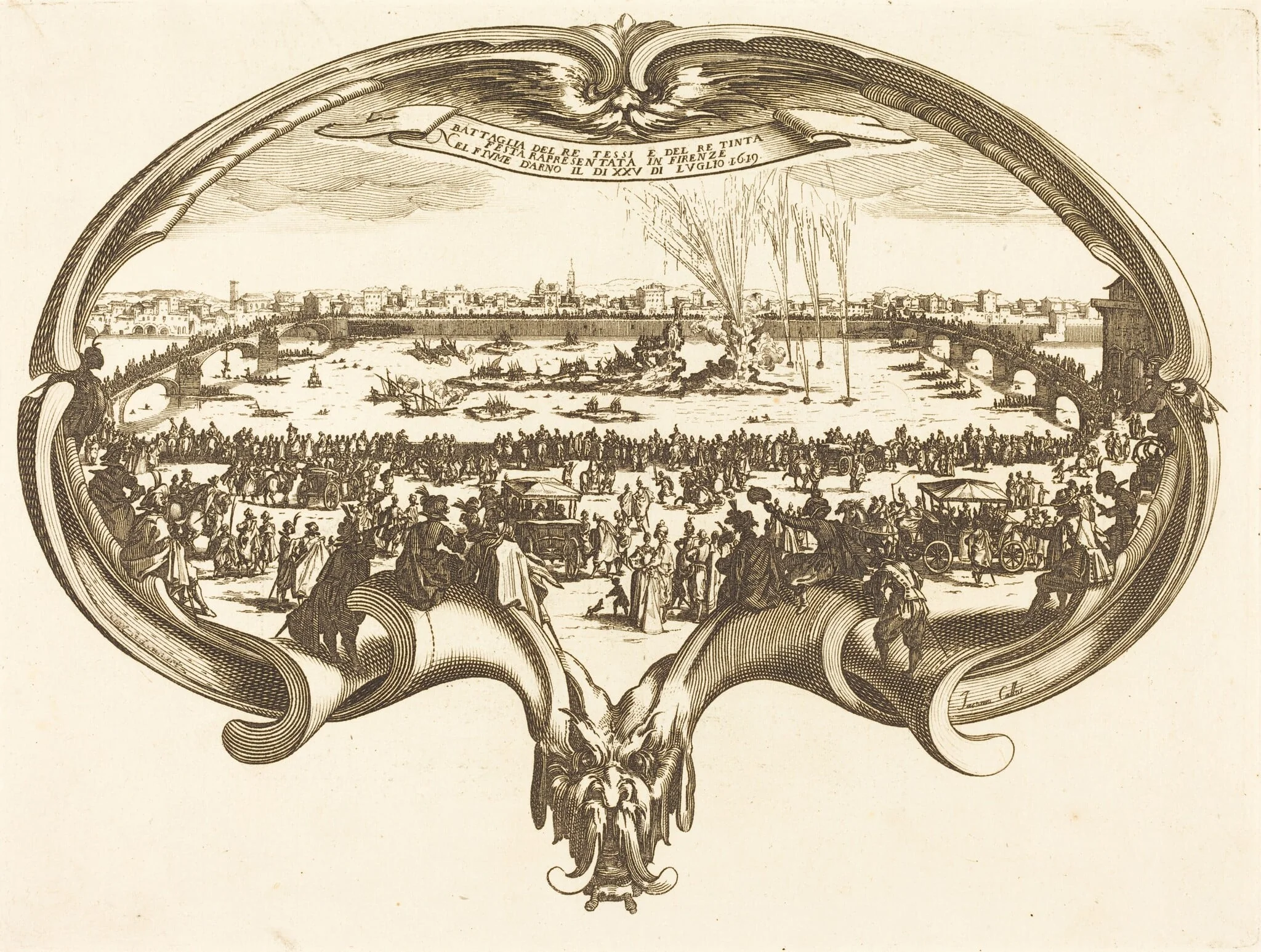 The Fan, by French 17th Century, ink, 1650