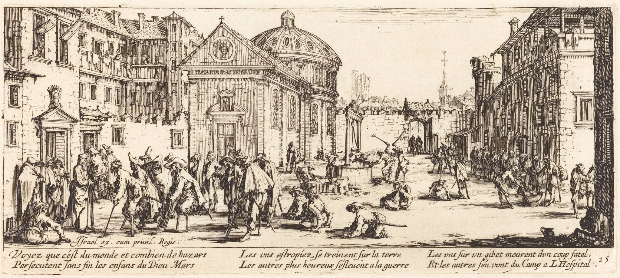 The Hospital, by Jacques Callot, ink, 1633