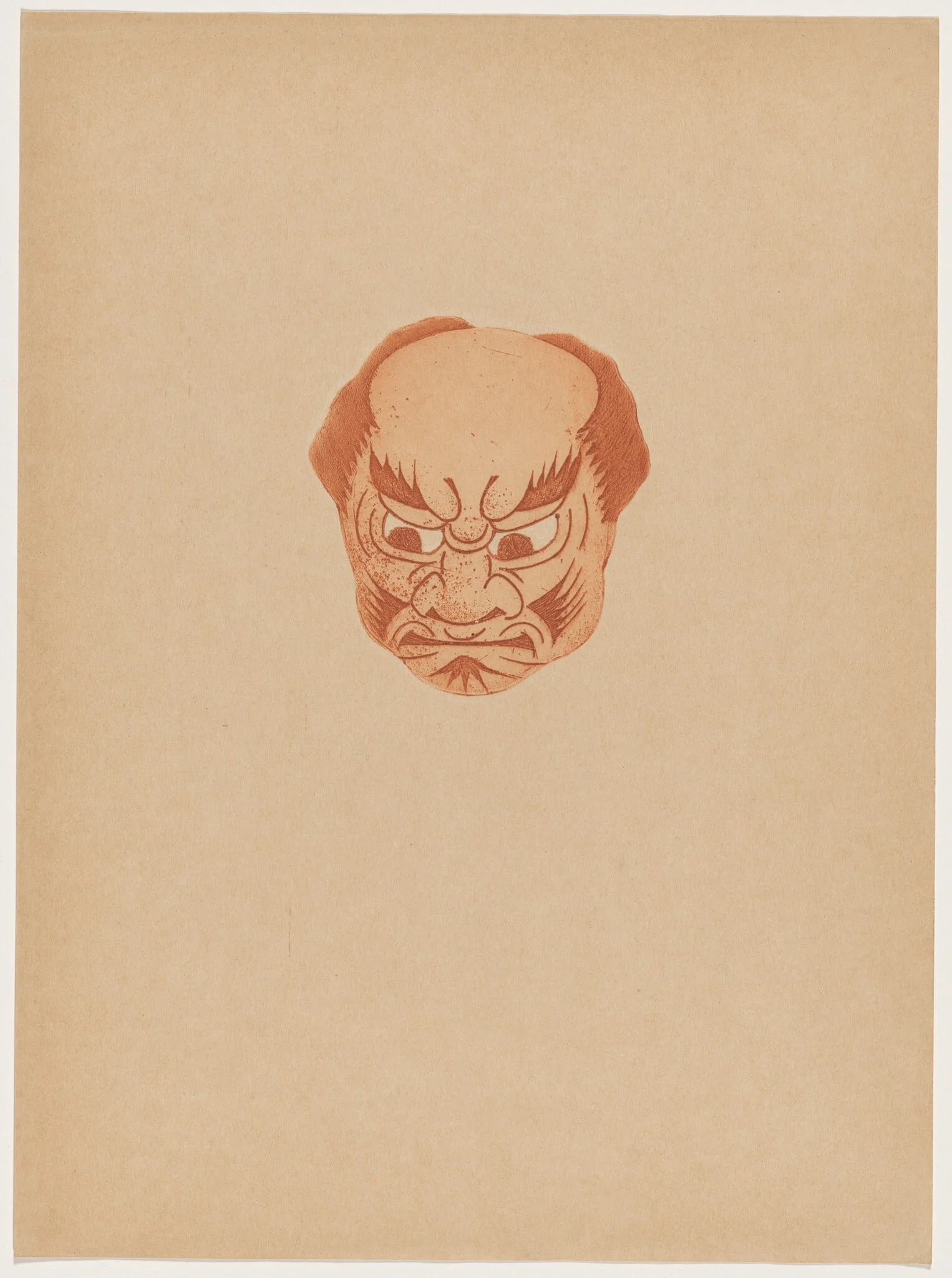 Masque, by Henri-Charles Guérard, ink, 1895