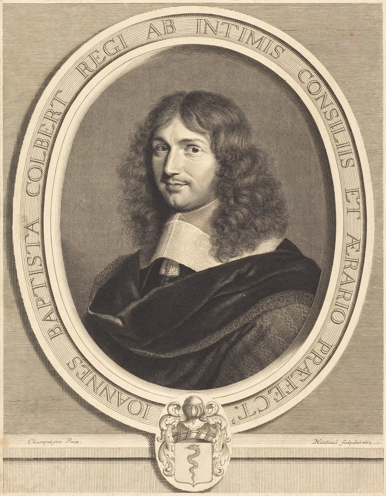 Jean-Baptiste Colbert, by Robert Nanteuil, ink, 1662