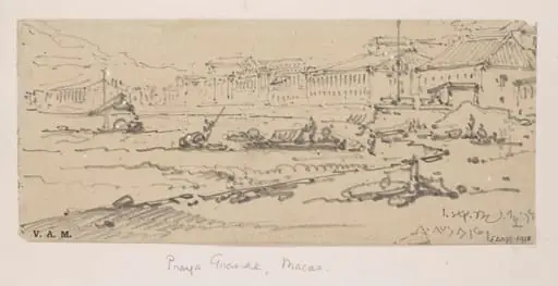 The Praya Grande, Macau, looking east across the bay