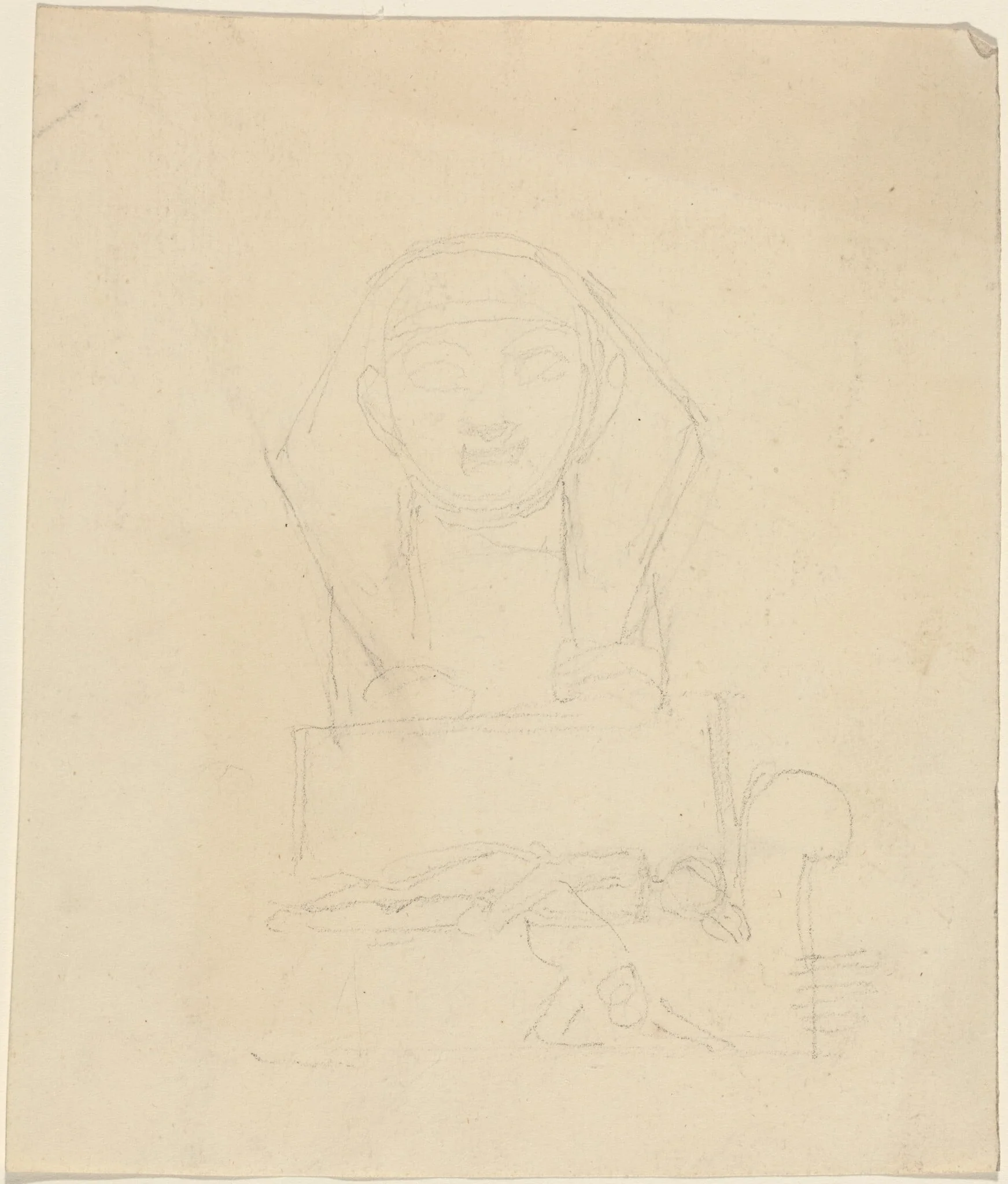 Sphinx with Reclining Figures in Foreground, by John Flaxman, graphite, 1790
