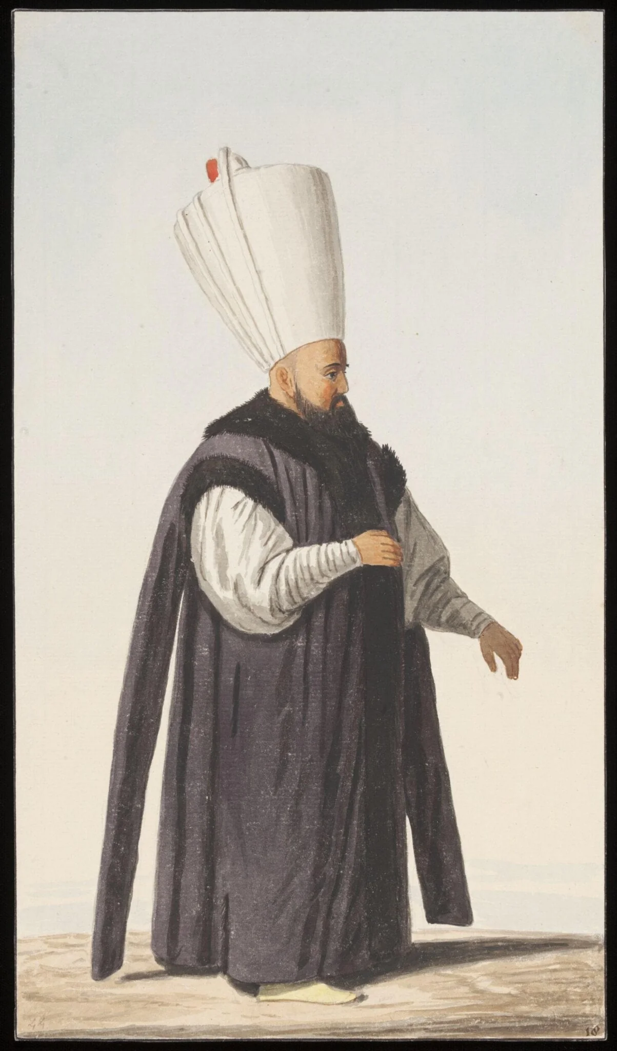 An unidentified Ottoman official, by Anonymous Greek artist, watercolor, 1809