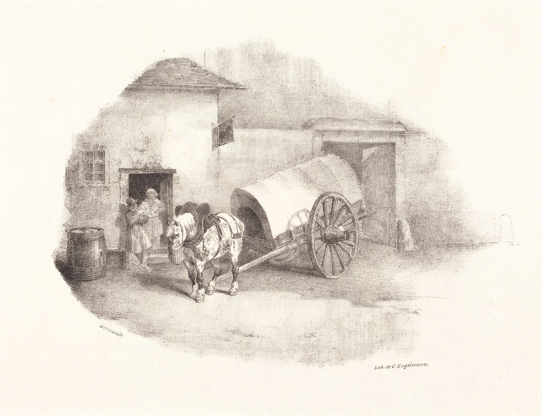 Cheval de charrette sorti des Limons