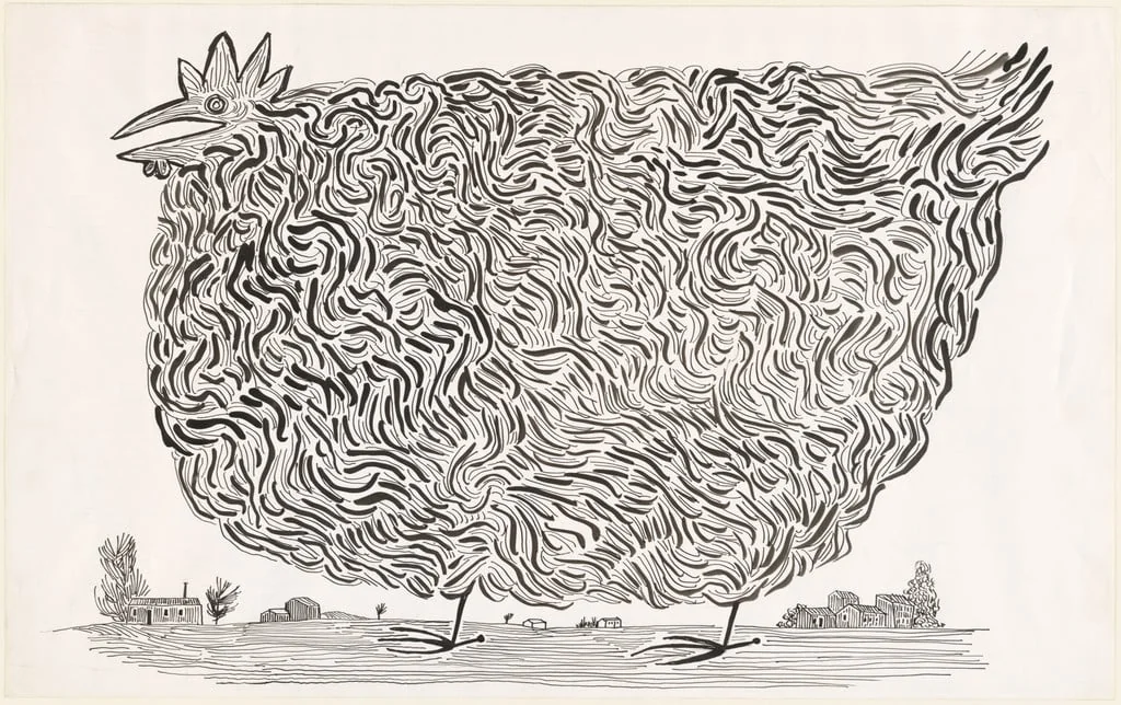 Untitled, by Saul Steinberg, ink, 1945