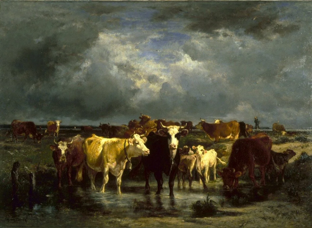 The Approach of a Storm, by Emile van Marcke, oil, 1872