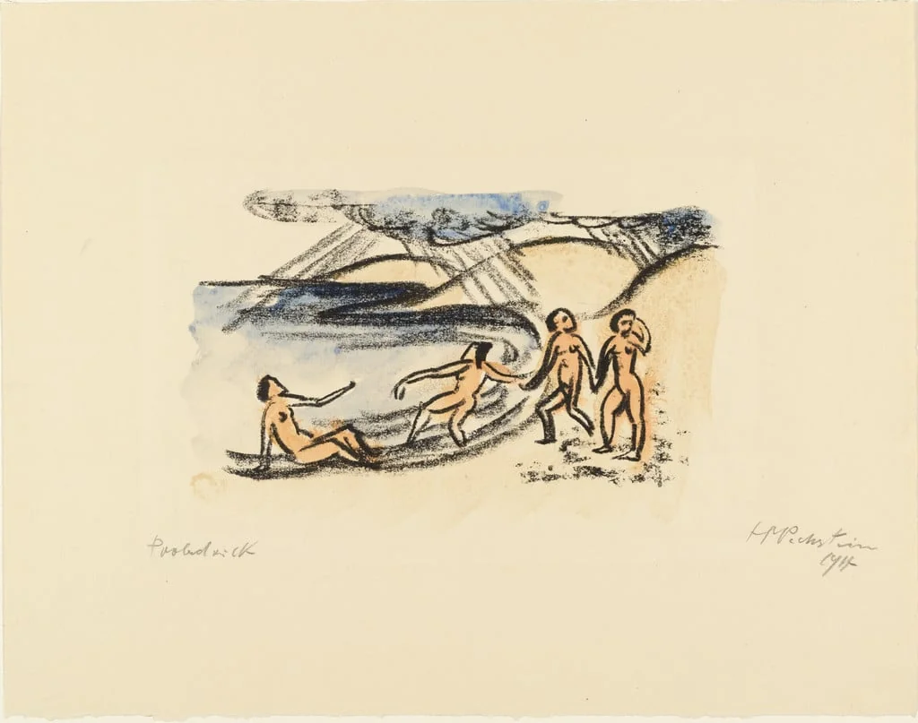 Untitled, by Max Pechstein, watercolor, 1917