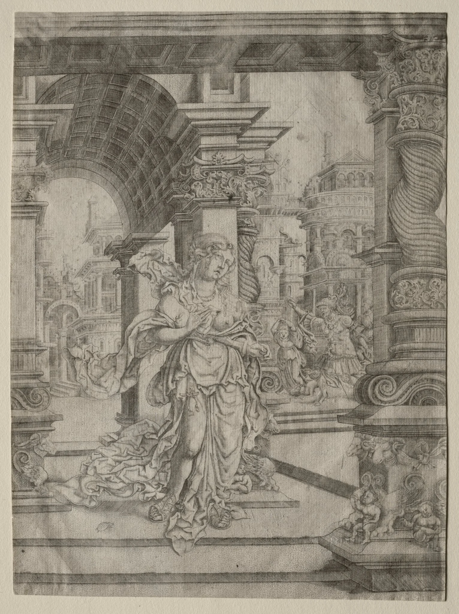 Death of Lucretia, by Frans Crabbe van Esplegem, 1525