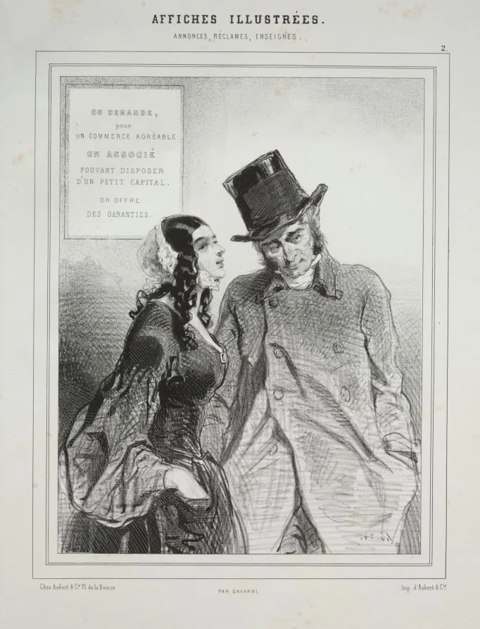 Affiches Illustrées, by Paul Gavarni, 1845