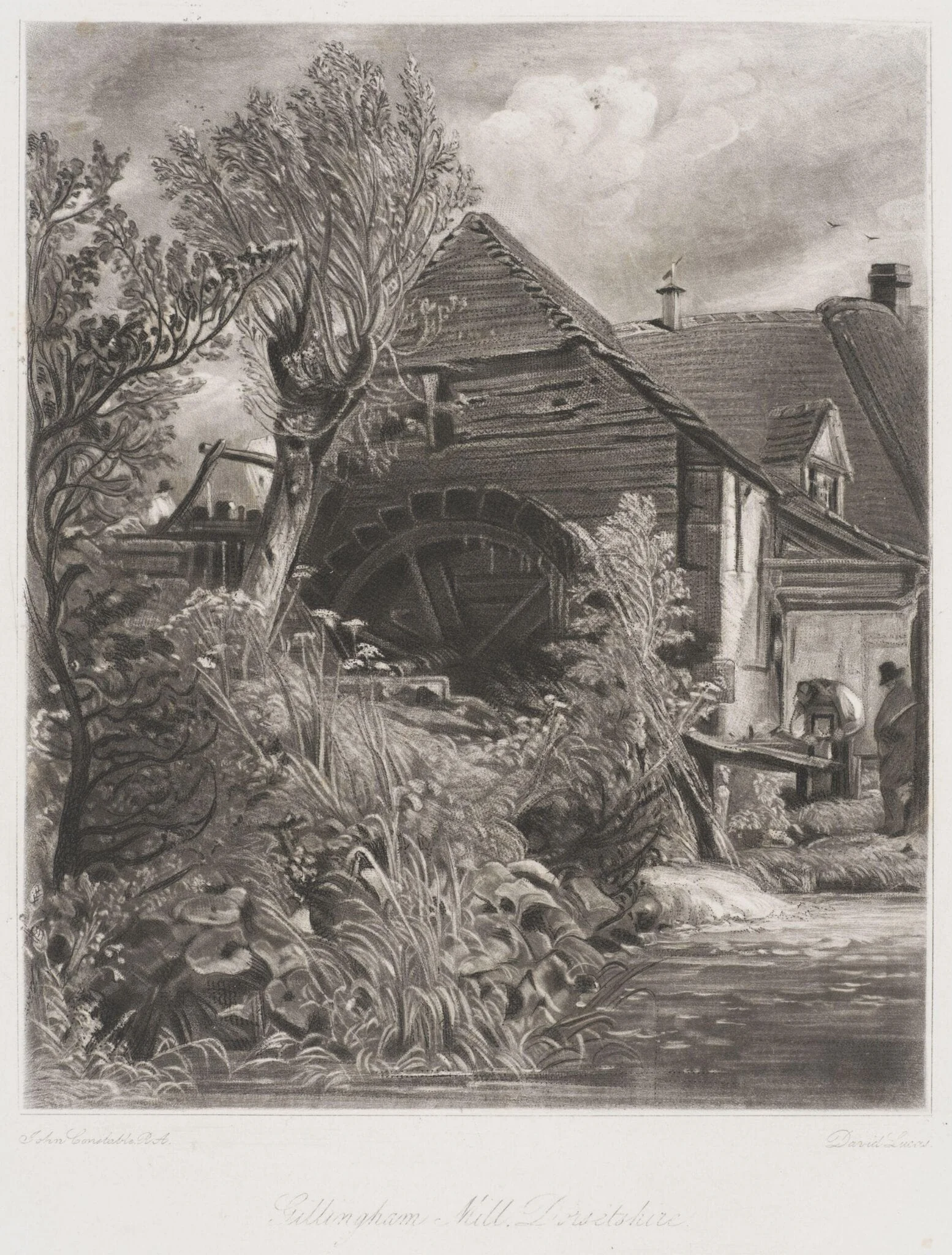 Gillingham Mill, Dorsetshire, by David Lucas, 1850