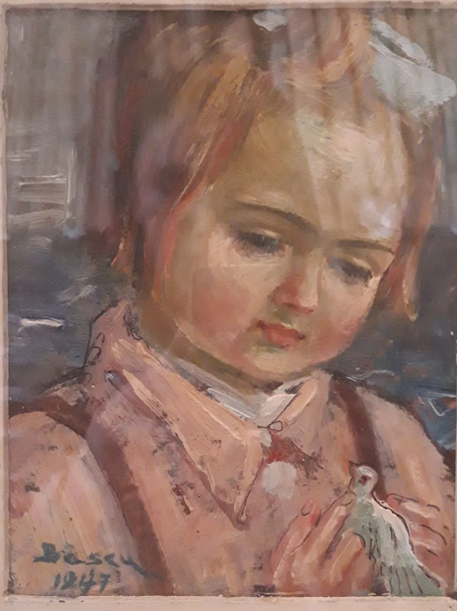 Portret de fetiță, by Dumitru Bâșcu, unspecified, 1947