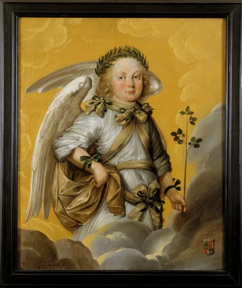 Carl Gustaf Göransson Ulfsparre as an angel, by Johann Weidner, oil, 1649