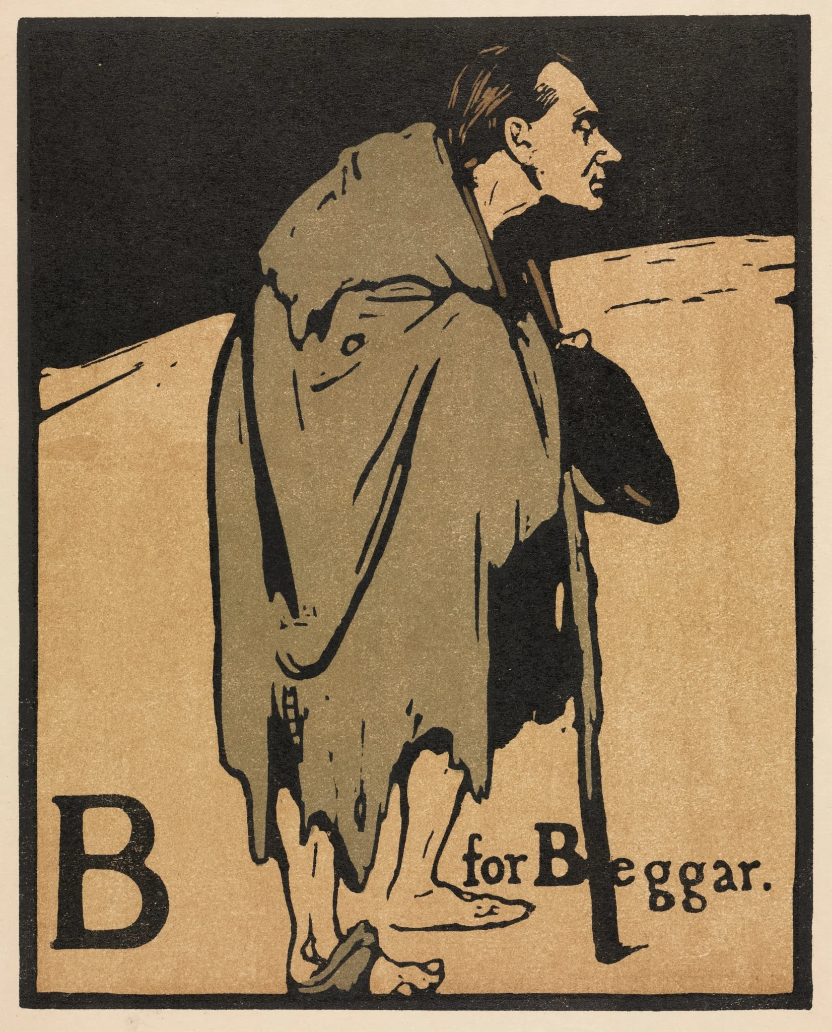 An Alphabet: B is for Beggar, by William Nicholson, 1897