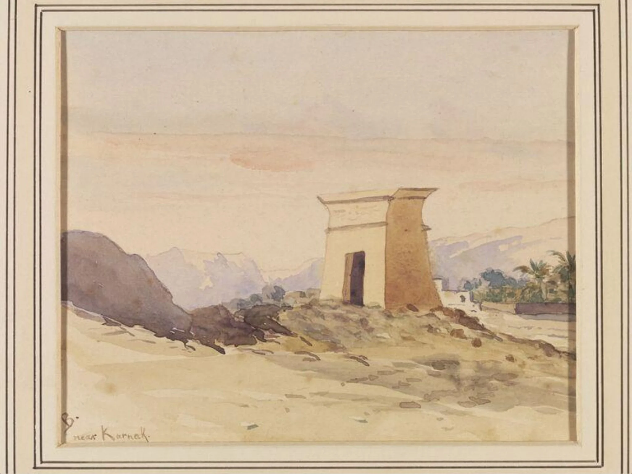 Near Karnak, by Beatrice Mary Victoria Feodore, watercolor, 1904