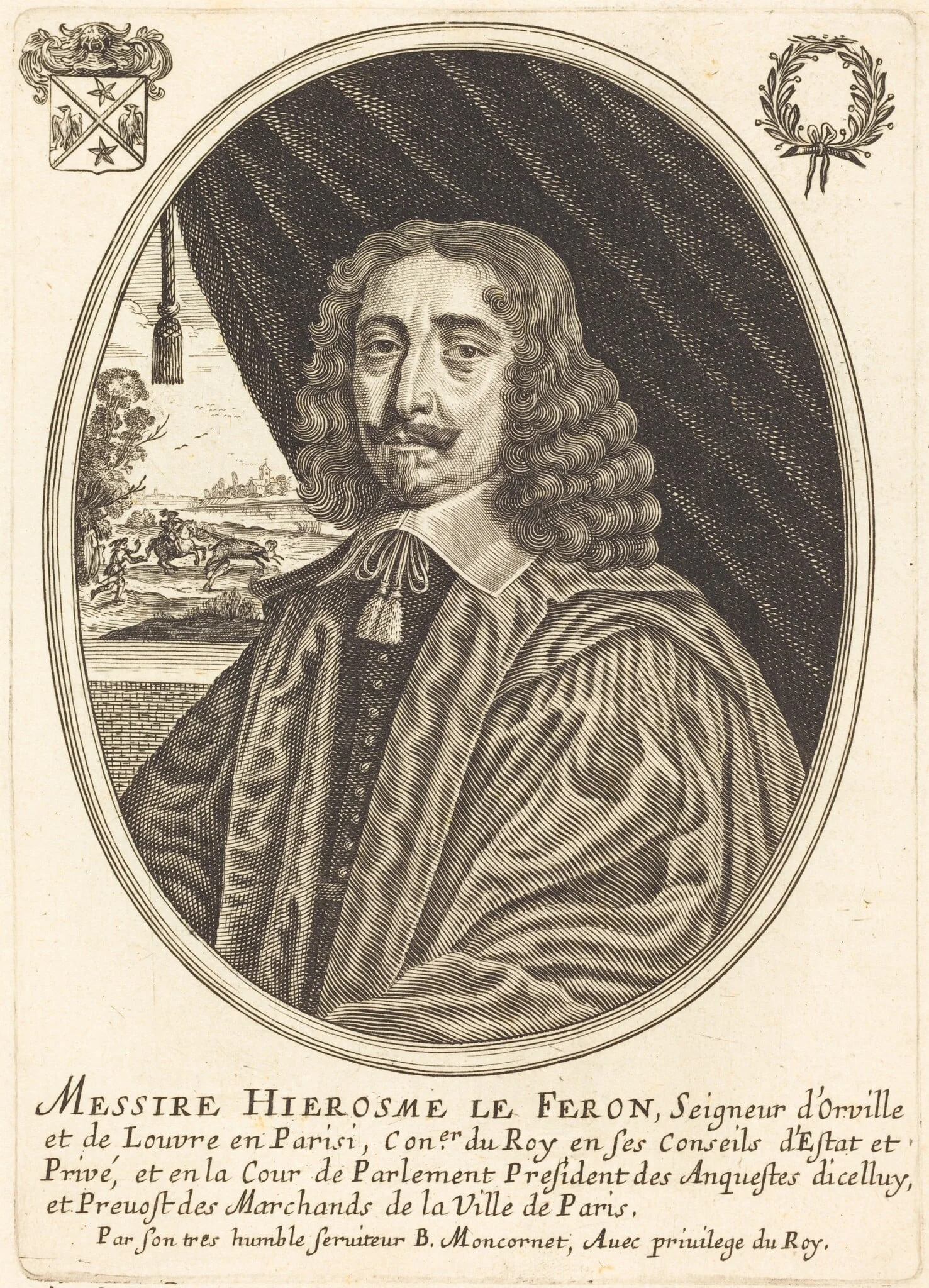 Jean Le Feron, by Balthasar Moncornet, ink, 1634