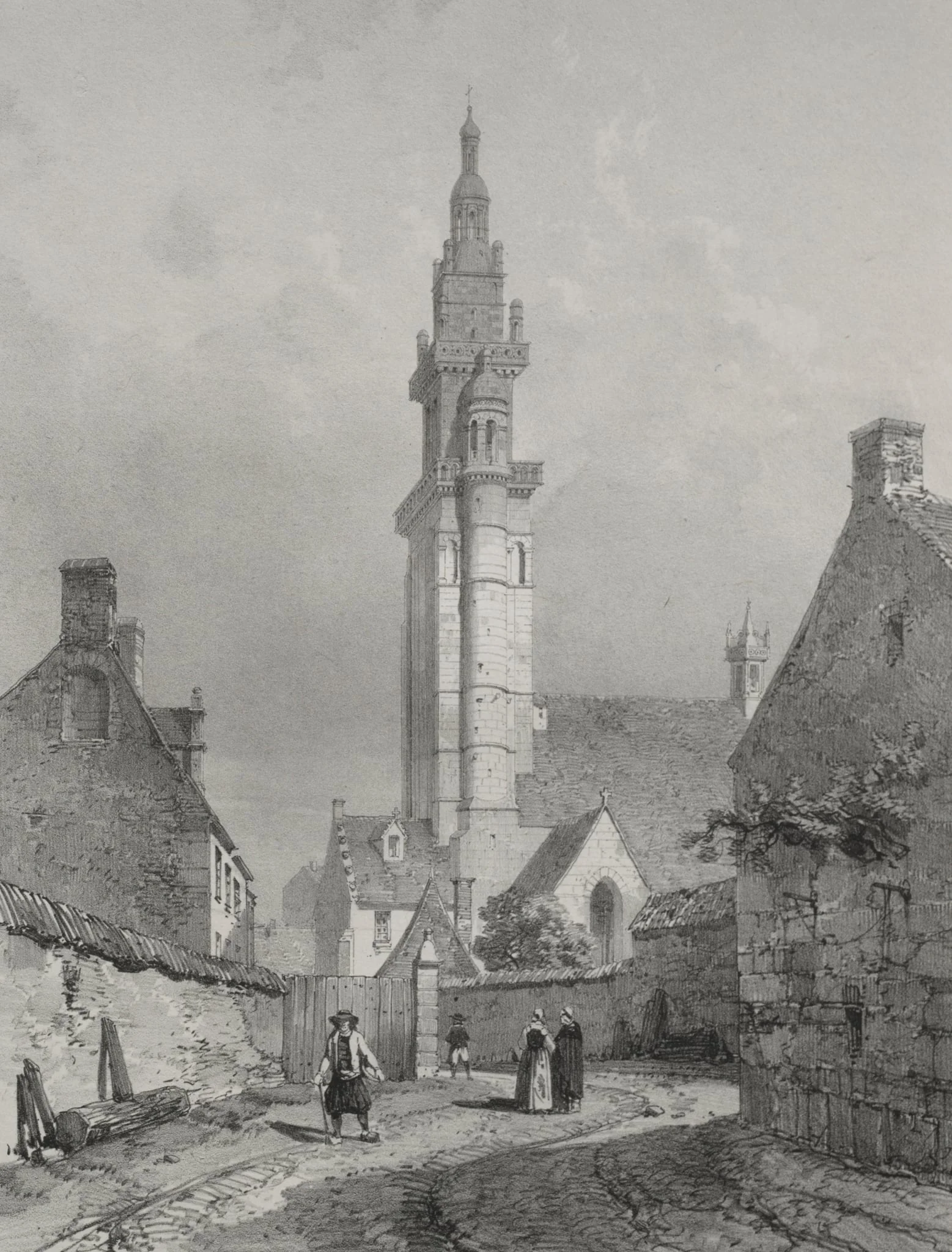 Voyages pittoresques et romantiques dans l'ancienne France.  Bretagne:  Eglise de Roscoff