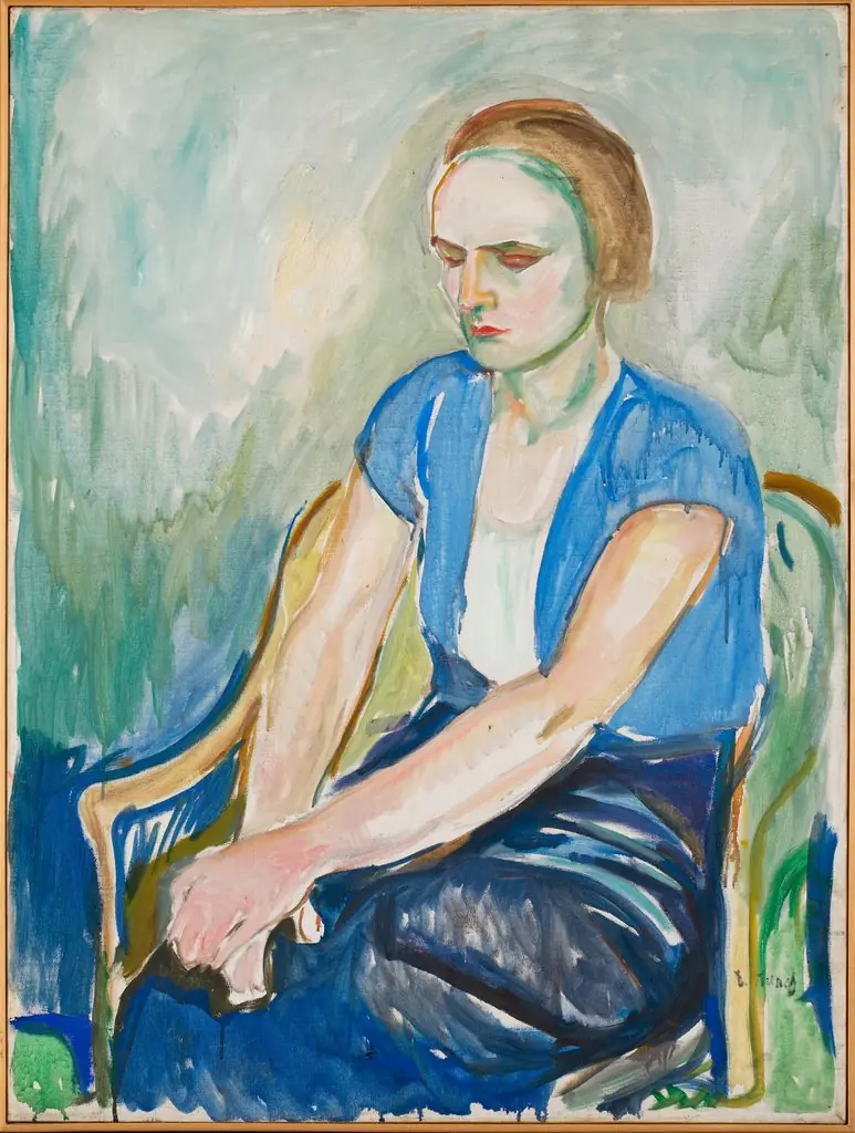 Model with Hands Resting on Knees