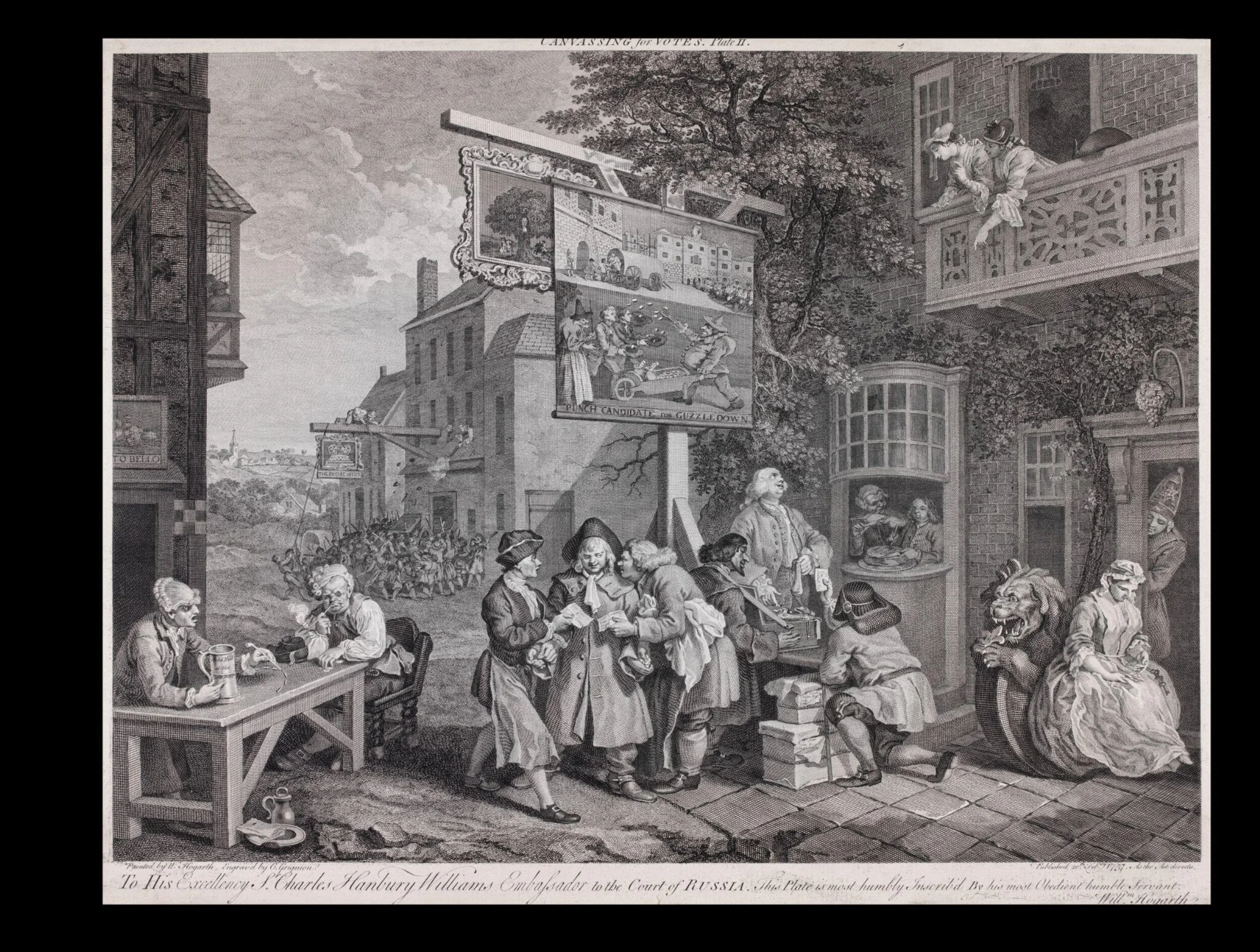 Humours of an Election, by William Hogarth, 1757