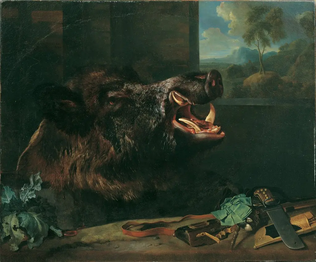 Bird piece, with four different vultures