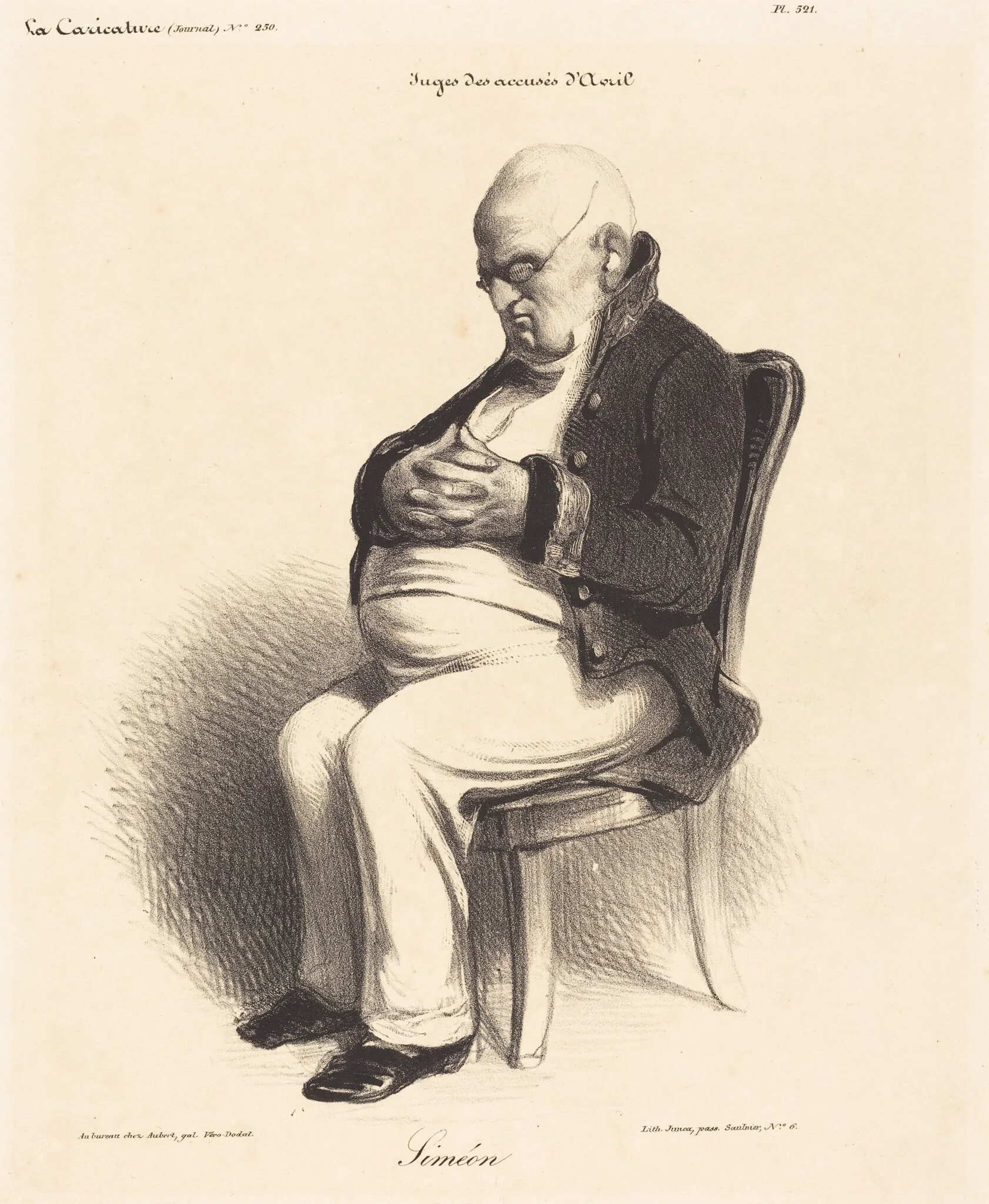 Comte J.-Jérome Siméon, by Honoré Daumier, ink, 1835