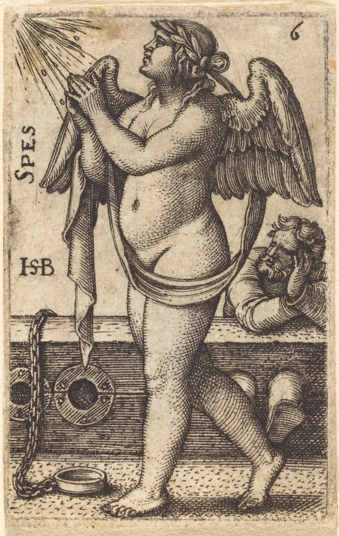 Spes (Hope), by Sebald Beham, ink, 1539