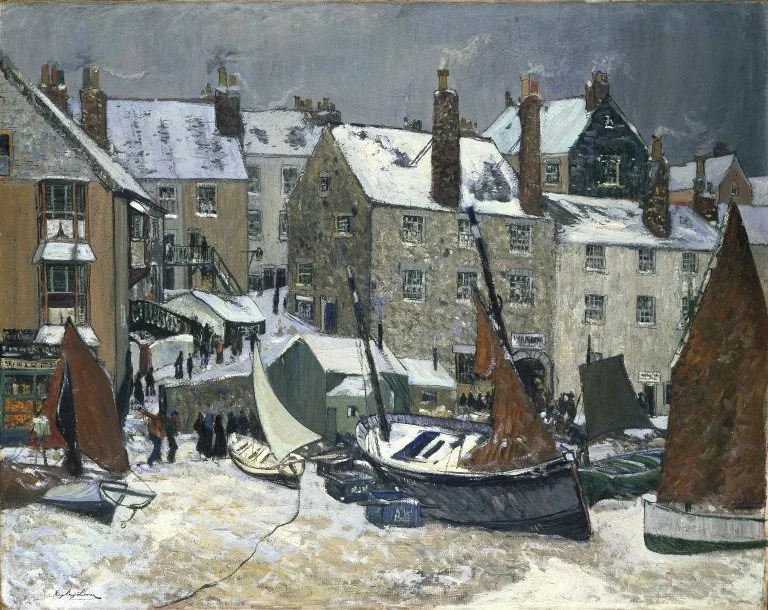 Winter, St. Ives, by Hayley Lever, oil, 1914