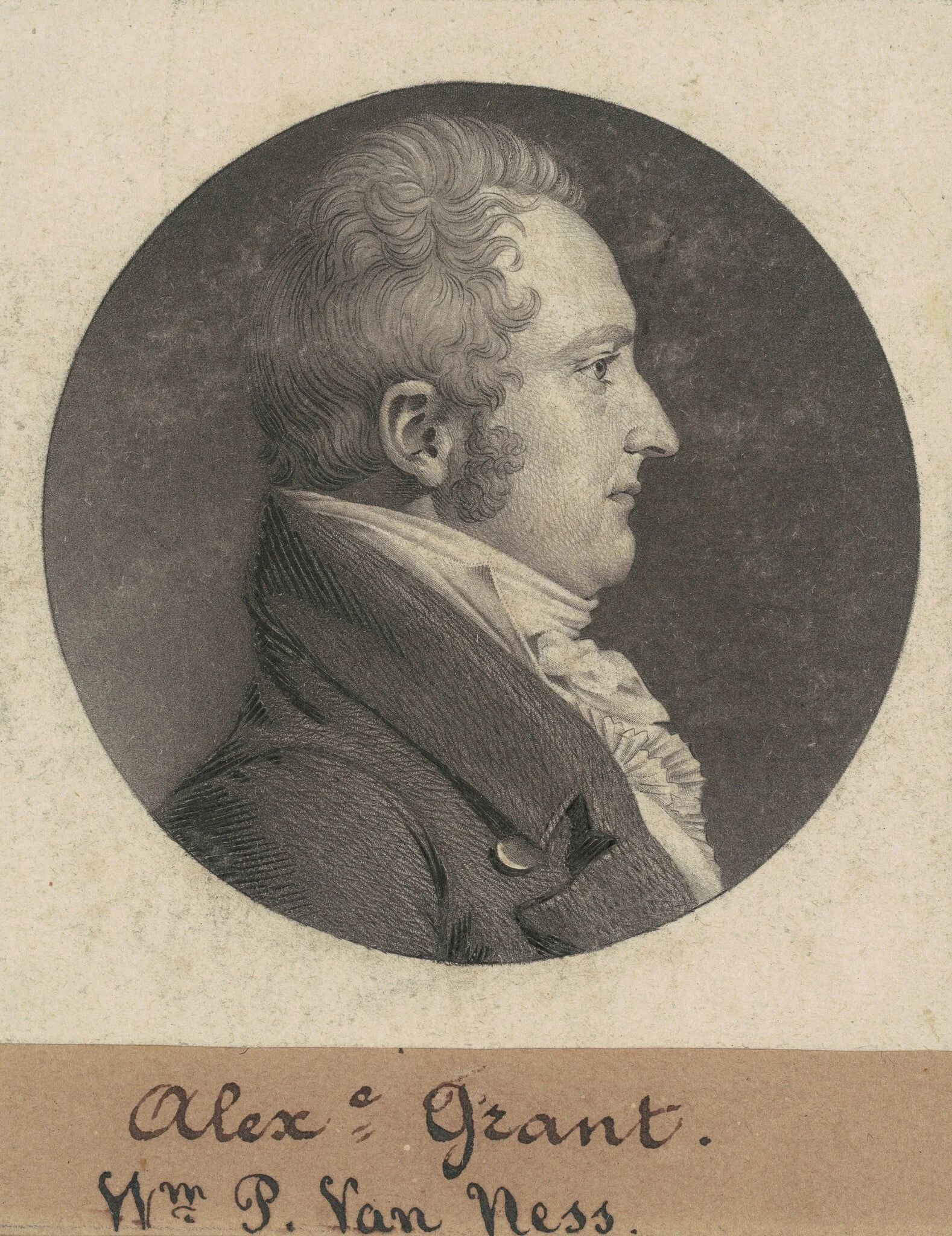 William Peter Van Ness, by Charles Balthazar Julien Févret de Saint-Mémin, ink, 1807